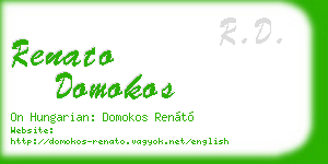 renato domokos business card