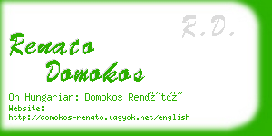 renato domokos business card